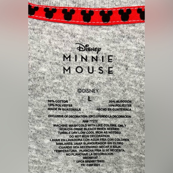 NWT Disney Minnie Mouse Velvet Shirt Top | Size Large - Picture 5 of 5